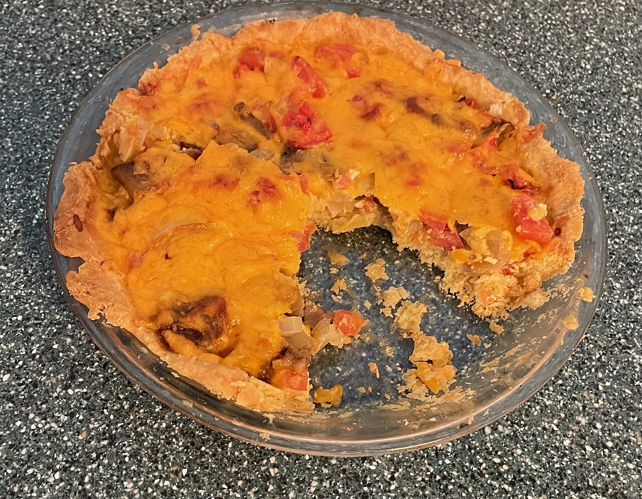 Aubergine and Onion Vegetable Pie