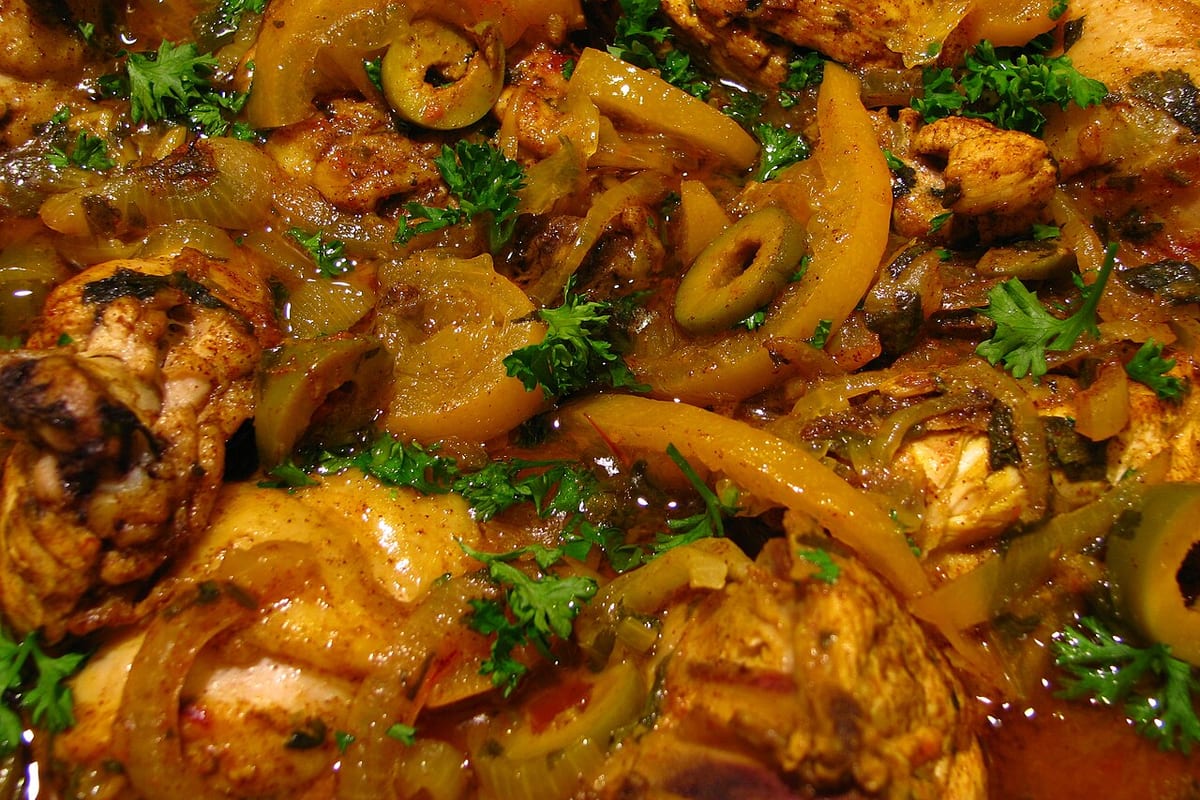 Chicken tagine with preserved lemon