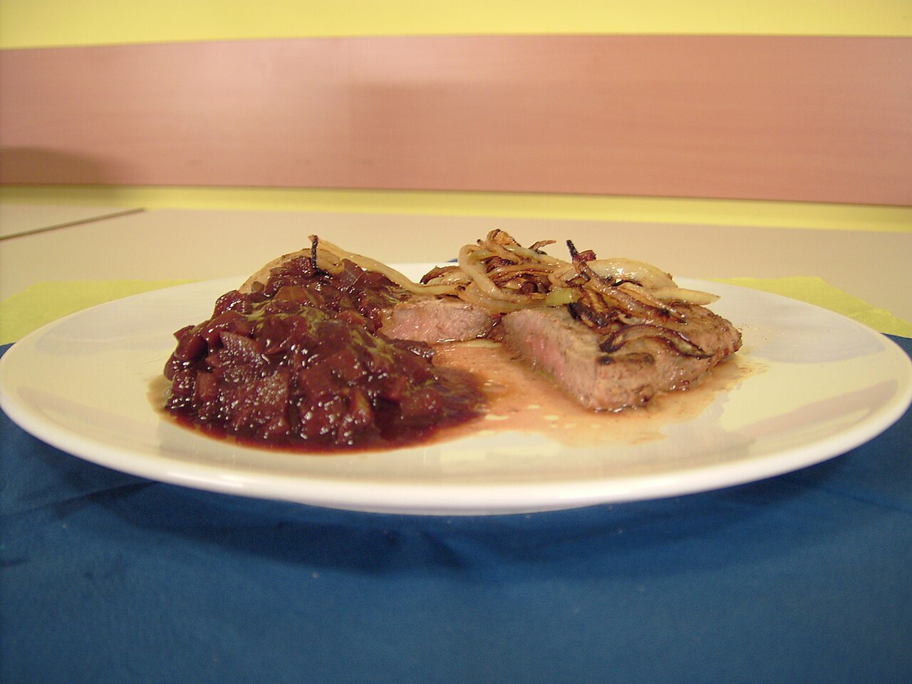 Zwiebelrostbraten with Red Wine Onion Gravy