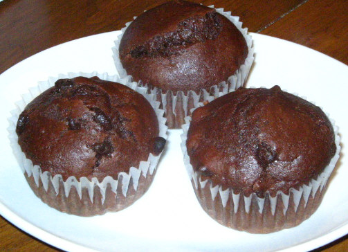 Chocolate Chocolate Chip Muffins