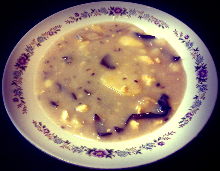 Kyselo (Czech Sourdough Mushroom Soup)