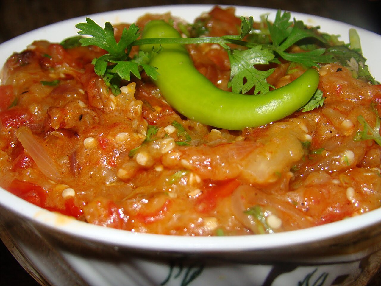 Baingan Bartha (South Indian Eggplant with Coconut and Chili) I