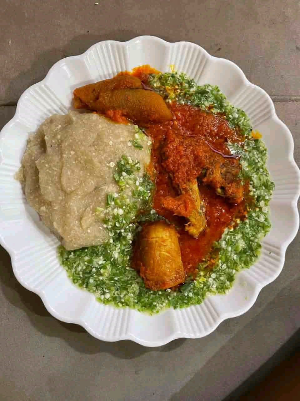 Nigerian Okra and Stew soup