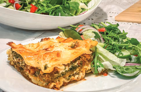 Pumpkin and Spinach Lasagne